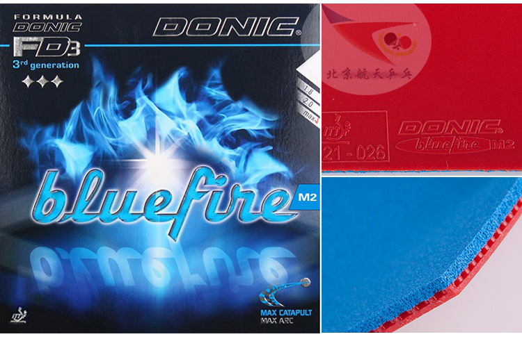 Bắc Kinh hàng không vũ trụ DONIC Multi-N1 tăng cường bóng bàn cao su M2M3 bộ cao su Bluefire ngọn lửa màu xanh bộ bàn bóng bàn