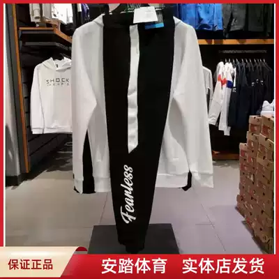 Anta trousers men's 2019 Winter New plus velvet warm knitted sports trousers closing pants tide 15941755