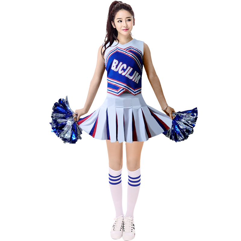 slaits Cheerleader mùa xuân học sinh tiểu học và trung học thể thao cổ vũ váy biểu diễn trang phục khiêu vũ la la-la