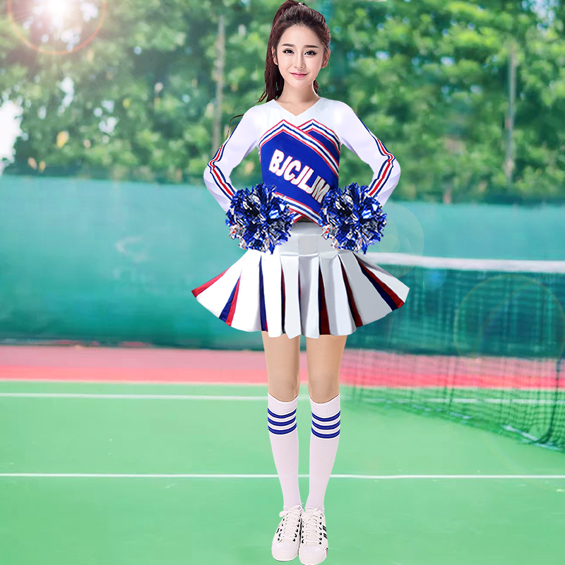 slaits Cheerleader mùa xuân học sinh tiểu học và trung học thể thao cổ vũ váy biểu diễn trang phục khiêu vũ la la-la