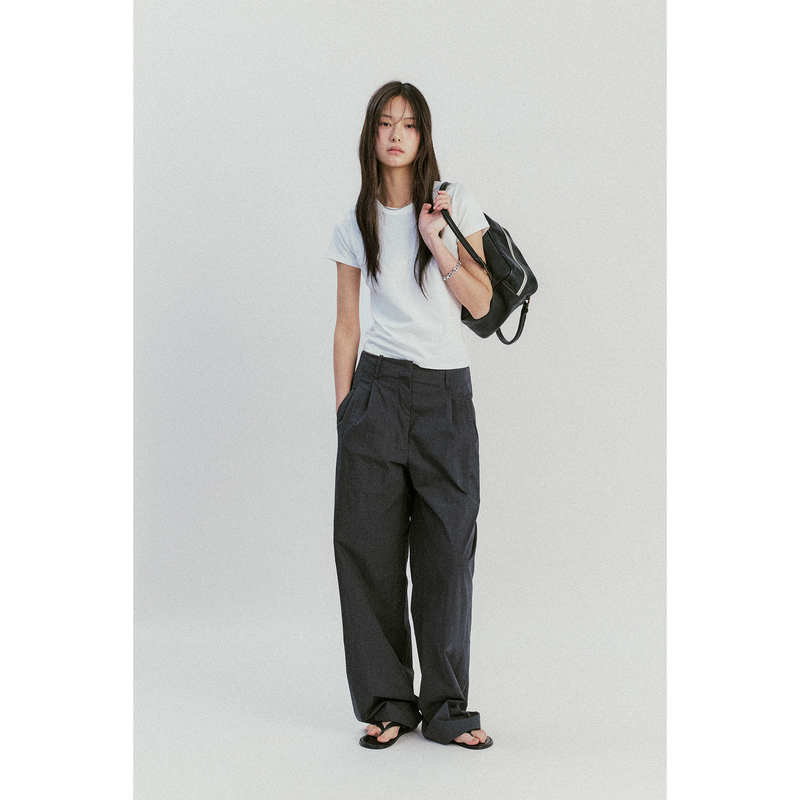 Effortless Fluid Classic Stylish Urban Sophisticated Tailored Cotton and Brocade Blend Double-Fold Casual Fashion Pants Effortless Fluid Classic Stylish Urban Sophisticated Tailored Cotton and Brocade Blend Double-Fold Casual Fashion Pants