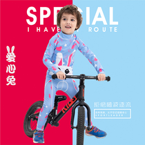 Love rabbit childrens riding clothes cute cute balance car clothing mens and womens high-end event clothing overturn tights