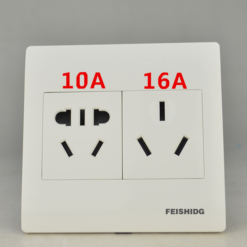 86 Type 2 - bit double 3 hole 6 six - eye air conditioning socket 10A five - hole 16A three - hole water heater and six - hole socket panel