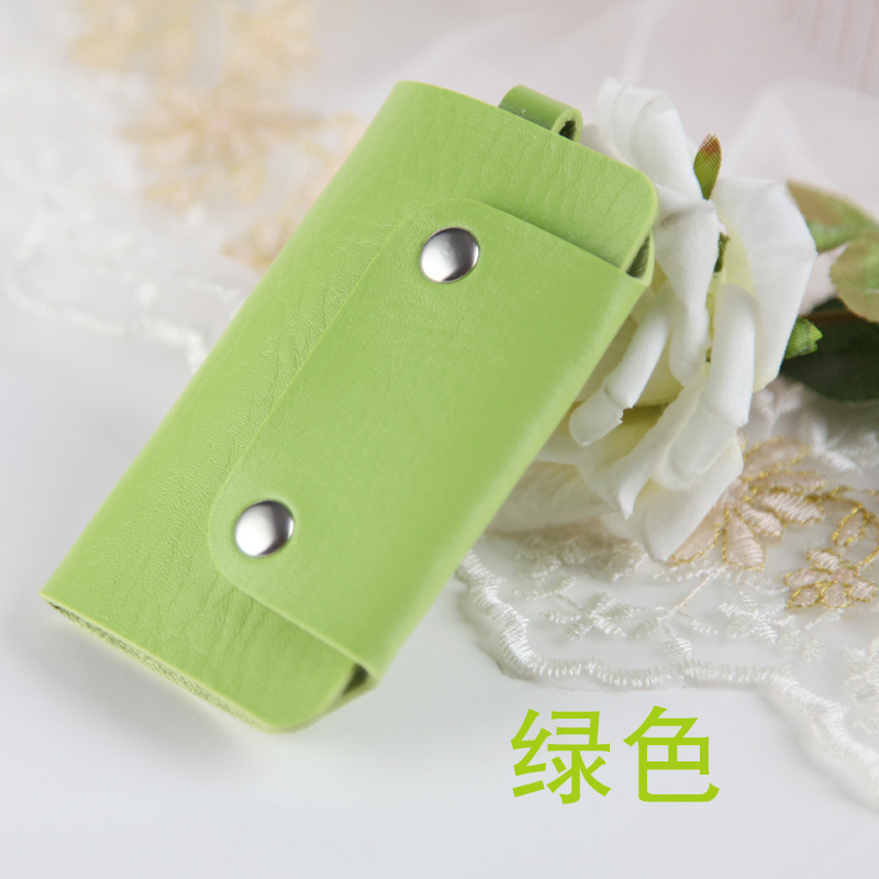 Thanh niên khóa xe quốc gia rắn màu PU mềm bề mặt công thức túi quà mini xe chìa khóa túi nữ Hàn Quốc dễ thương ví móc chìa khóa nữ đẹp