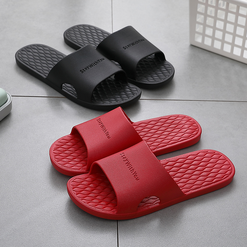 Day Style Sandals Women Summer Beauty Salon Plastic Red Bathrooms Bathhouse Hotel Slippers Wholesale Non-slip