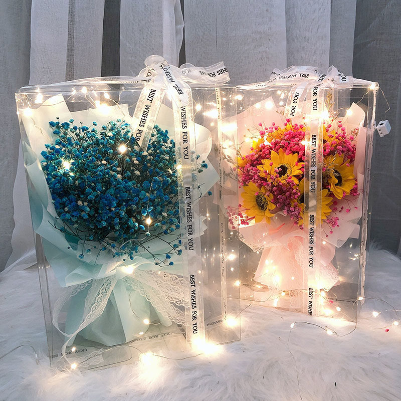 Birthday send wife gift bouquet roses full of stars net red eternal flower soap flower anniversary gift for girls