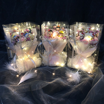 Birthday gift cute bouquet soap flower dried flower starry child rose girlfriend immortal flower gift box for girlfriends