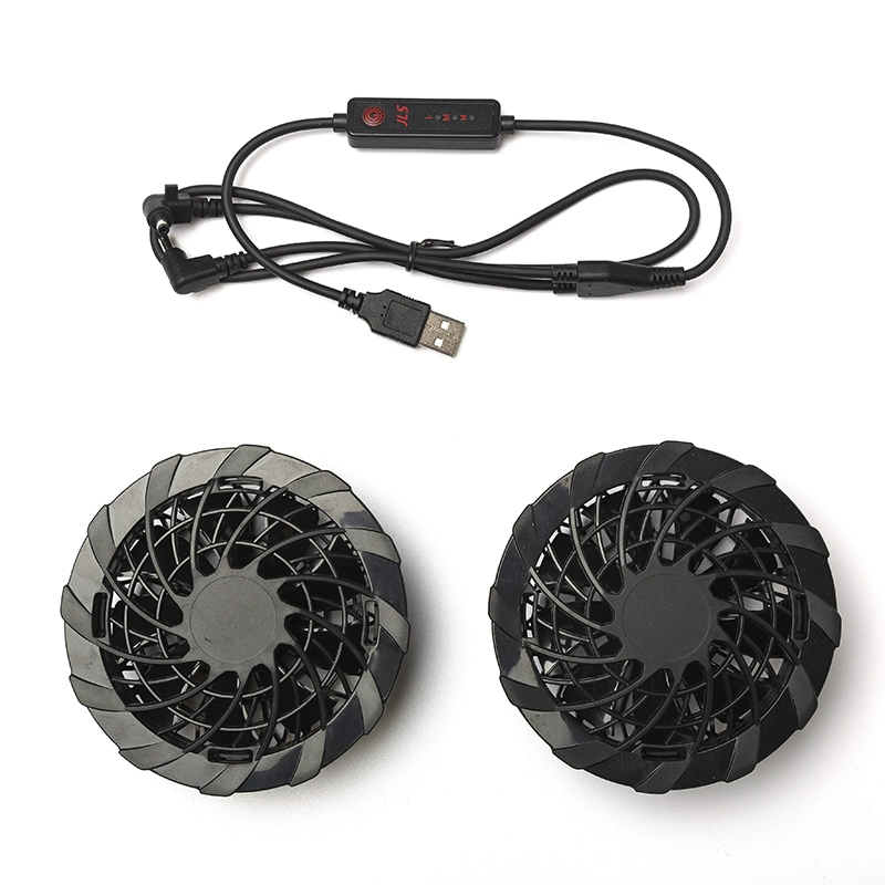 Quạt điều hòa làm mát quần áo Ổ cắm lỗ vuông 5VUSB sạc kho báu bánh răng điều chỉnh làm mát phòng chống say nắng với phụ kiện quần áo quạt quạt áo điều hoà