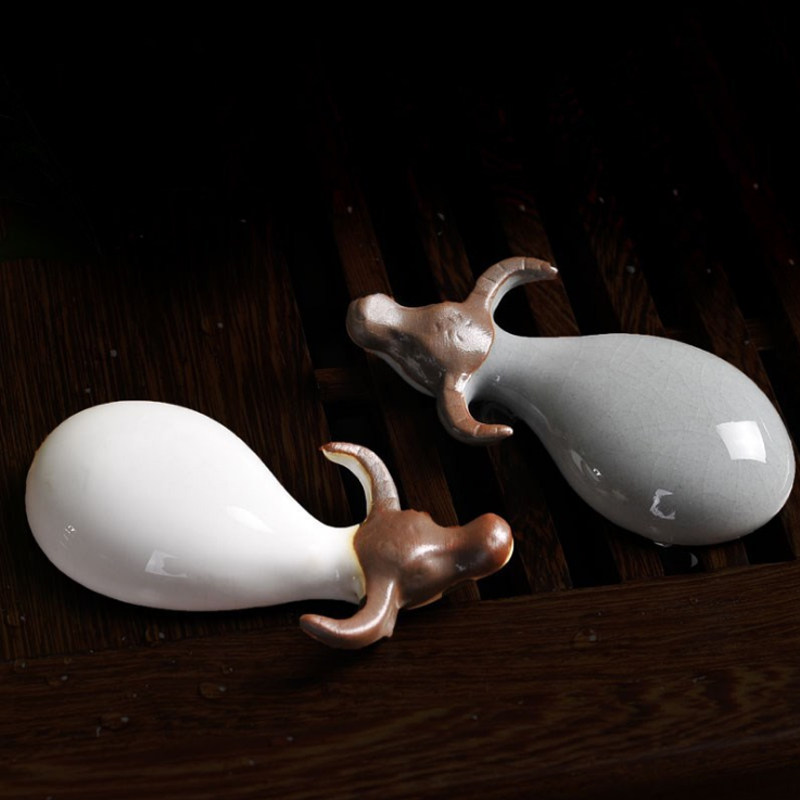 White Little Xiang Owu Tea Pamper for Coru-kiln Ceramic Tea Toy Tea Play Matureshine Mini-type