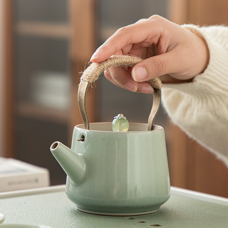 Daqing Day style teapot teapot kungfu ceramic small number single pot tea kettle home tea tea maker side to make pot