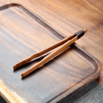 Solid wood carbonized old coal Bamboo tea clip Teacup clip tweezers Bamboo and wood washing cup clip Six gentlemen tea ceremony set spare parts