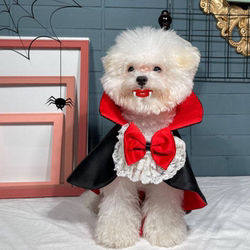 Pet Halloween Vampire Cape Cosplay Puppy Cat Magic Cloak Cape Clothes Dog Cape