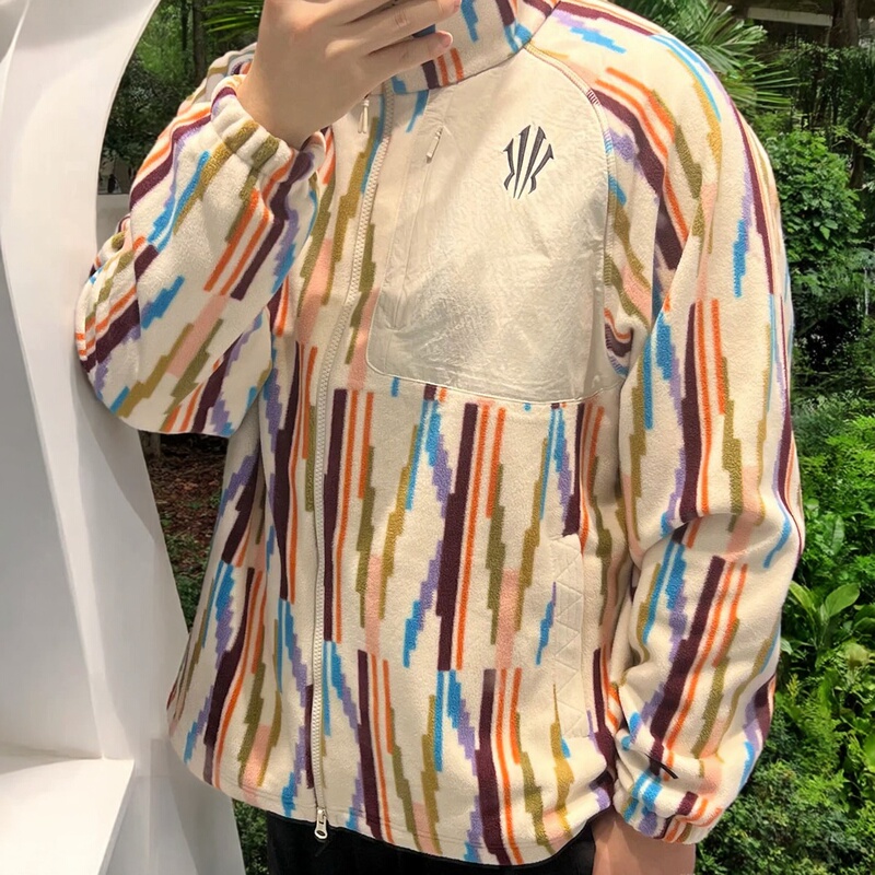 Anta Irving Hertz Fleece-Lined Jacket 2026 Spring New Printed Unisex Loose Knit Jacket 172611704