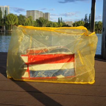 Mesh storage bag transparent dustproof bag
