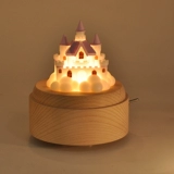 Крутящийся ночник, музыкальная шкатулка, замок, креативный подарок, подарок на день рождения