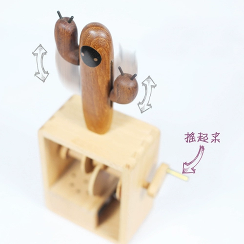 Деревянная детская музыкальная шкатулка, DIY, кактус, подарок для парня или девушки, подарок на день рождения