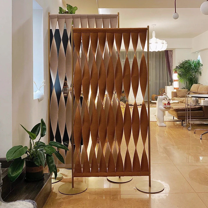 Nordic creative minimalist Felt Screen Living Room Entrance Into The House Xuan Guan Bouyi Partition Art Metal Removable Seat Screen