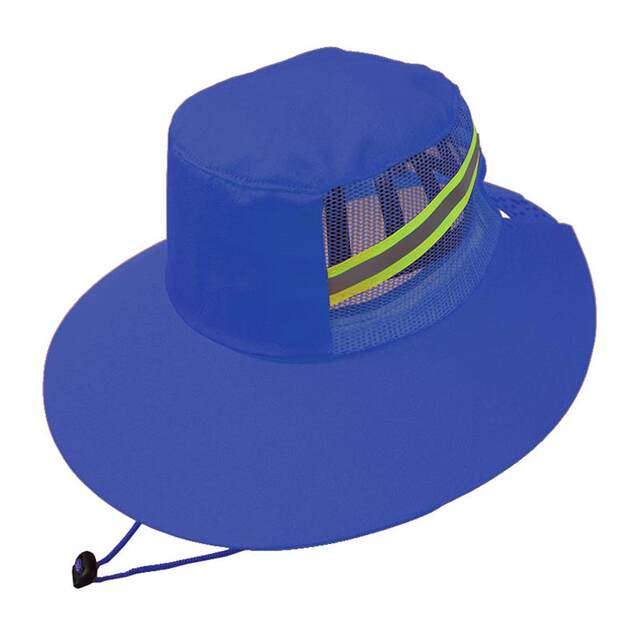 Summer Sanitation Worker Hat Sun Protection Hat Enlarged and Widened Brim Property Cleaning Cleaning Worker Tethered Mesh Hat