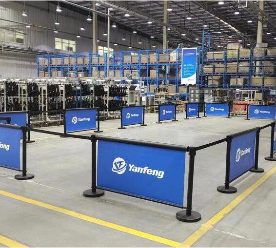 1.0m Wire Rail Barrier Queue Control Barrier Movable Advertisement Movable Partition Fence Airport Hospital Site Fence