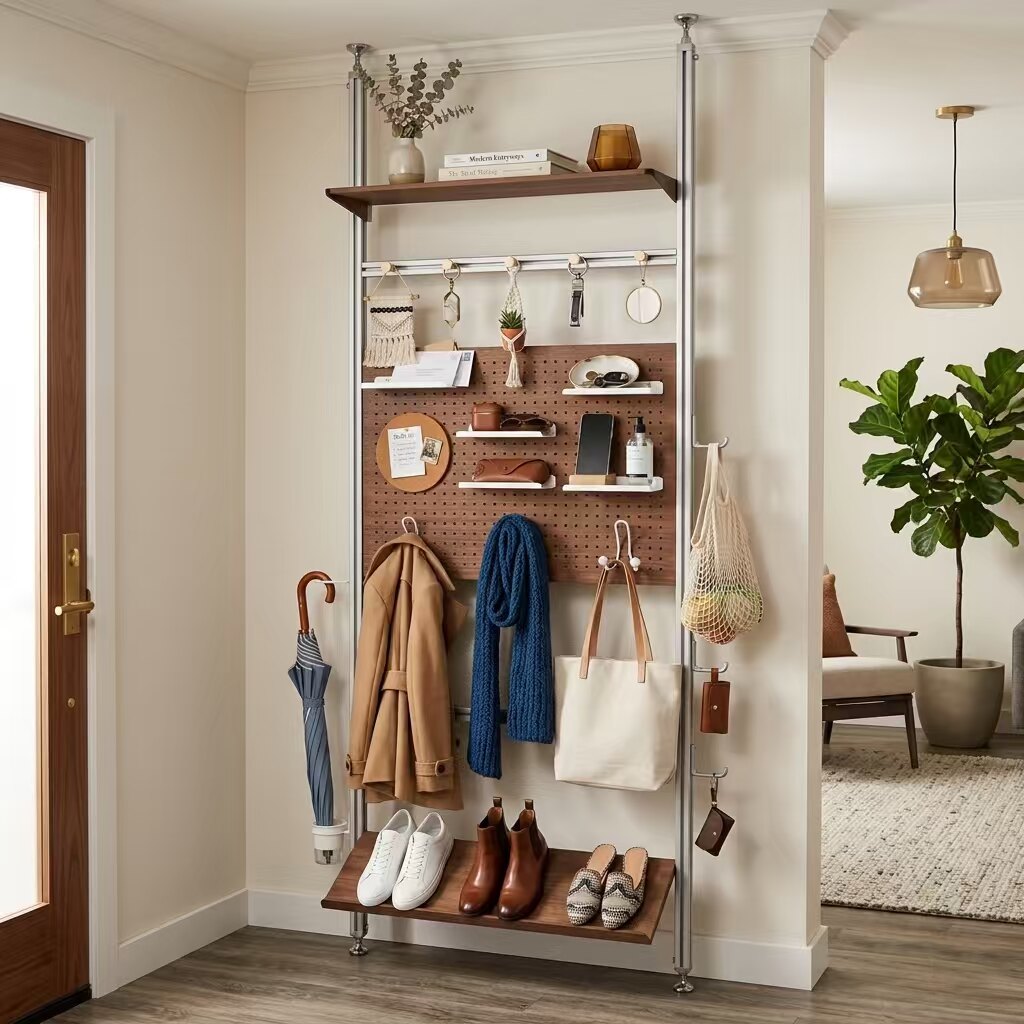 Diy accessories for standing hole board without drilling holes