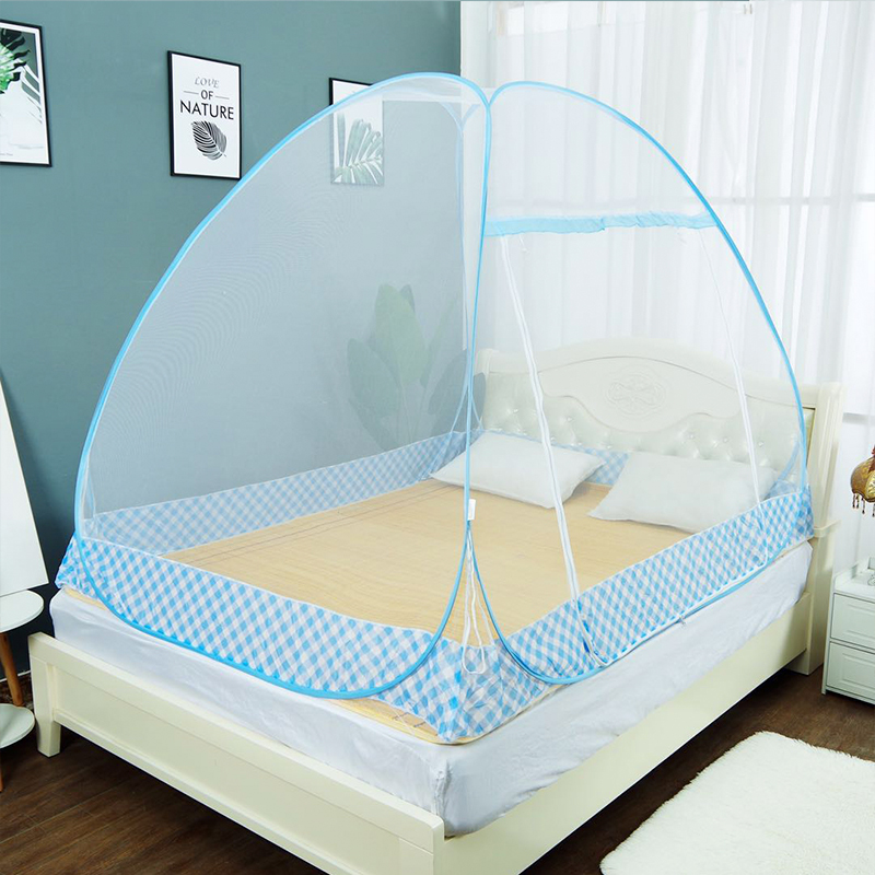 Free installation of yurt mosquito net 1 5m bed double 1 8 home encryption thickened zipper bottom 1 meter student dormitory