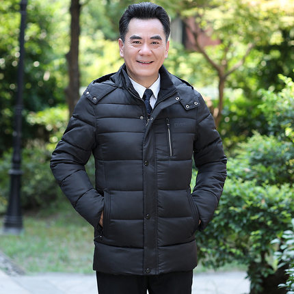 新款中老年人男装套装羽绒服男棉衣男冬季男士