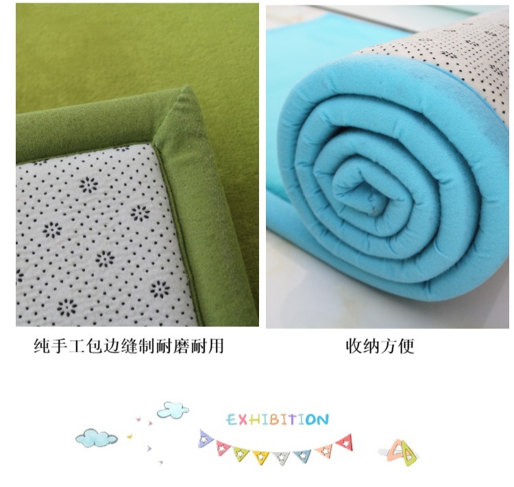 Bé thả con mat kháng pad dày giường ngủ bò thảm bé cashmere san hô nhà Nhật Bản thảm sàn - Thảm sàn thảm chùi chân chống trượt