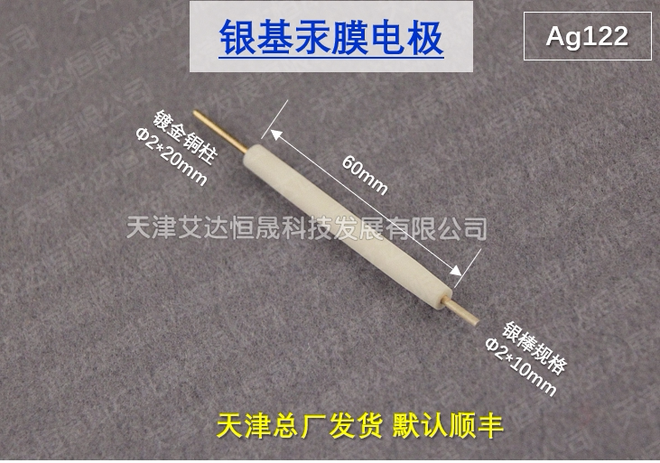 T 天津艾达恒晟 银基汞膜电极 Ag122 原厂直接发货