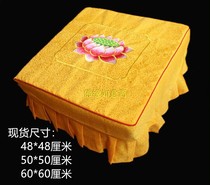 Temple Buddha Hall dedicated Lotus stool set red worship cushion cover leather kneeling cushion cover Buddhist meditation kneeling cushion cover