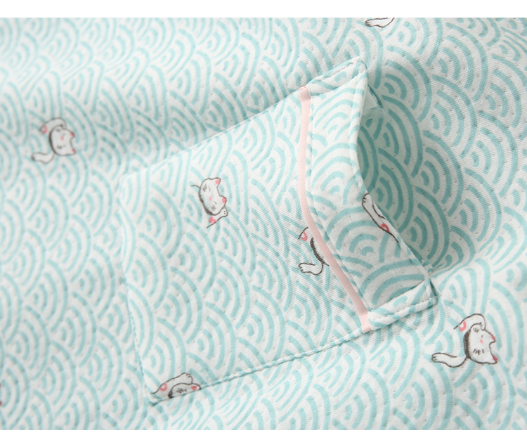 Mùa thu và mùa đông Nhật Bản cotton ấm áp cotton áo ngủ cotton cotton áo ngủ nữ phong cách Nhật Bản và áo choàng tắm tại nhà áo ngủ nam