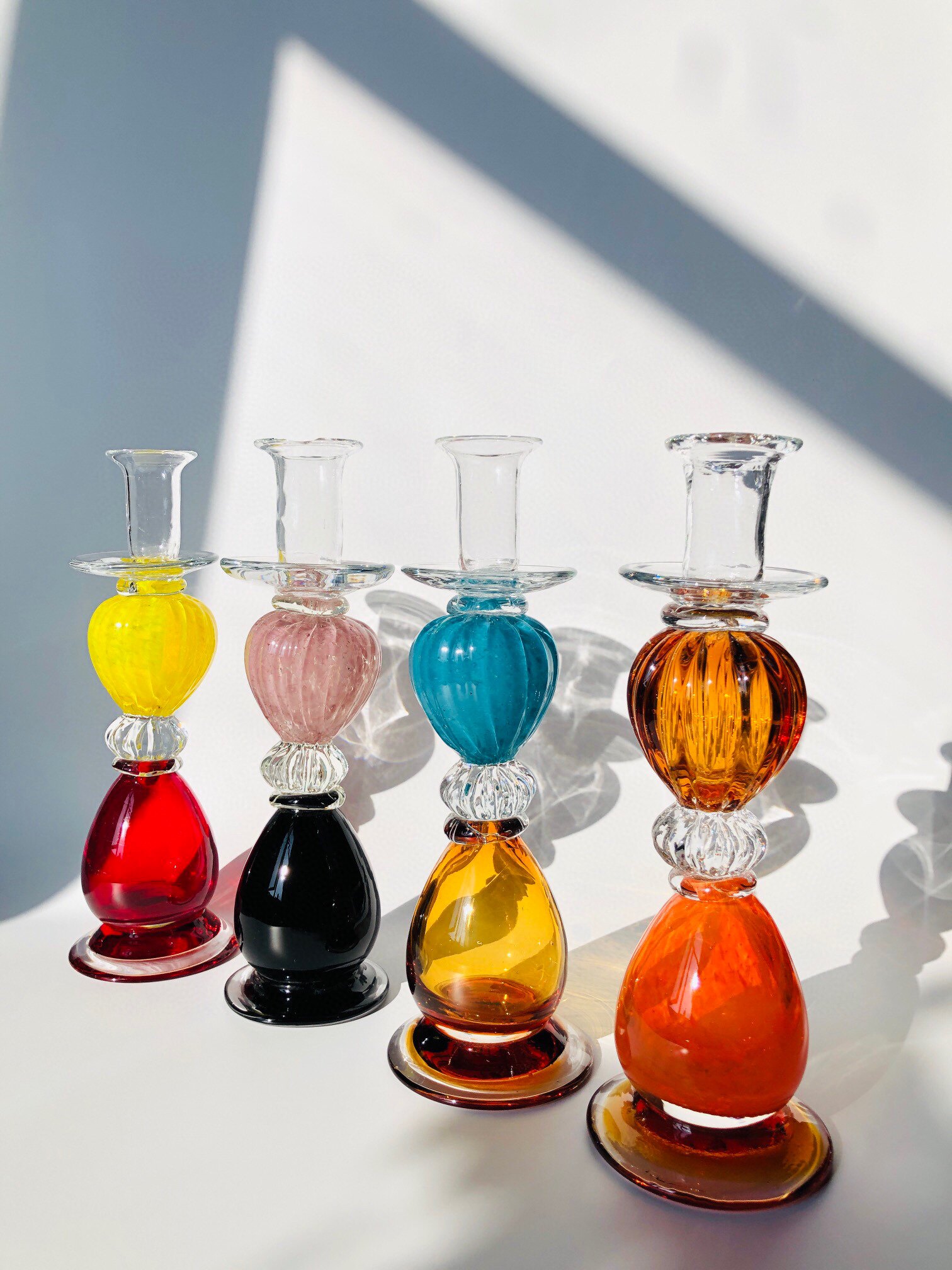 Export American Pure Handmade Glazed Collage candleholder Colour candleholder Retro European and American Wind candleholder Home furnishing 