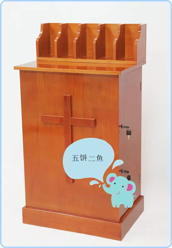 New Product Church Church Auditorium Wooden Cross Consecration box with Folder Consecration box Double lock