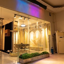 Pull-line water curtain landscape circular diversion line hotel sales department lobby digital fiber optic water curtain waterfall water curtain