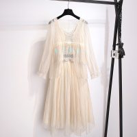 French suit skirt long-sleeved tulle Tencel blouse vest skirt three-piece set 2026 summer new dress