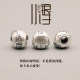 Pure silver spacer beads 3D hard silver three-dimensional hollow Dajizhaofudamo egg round beads S999 sterling silver DIY bead accessories