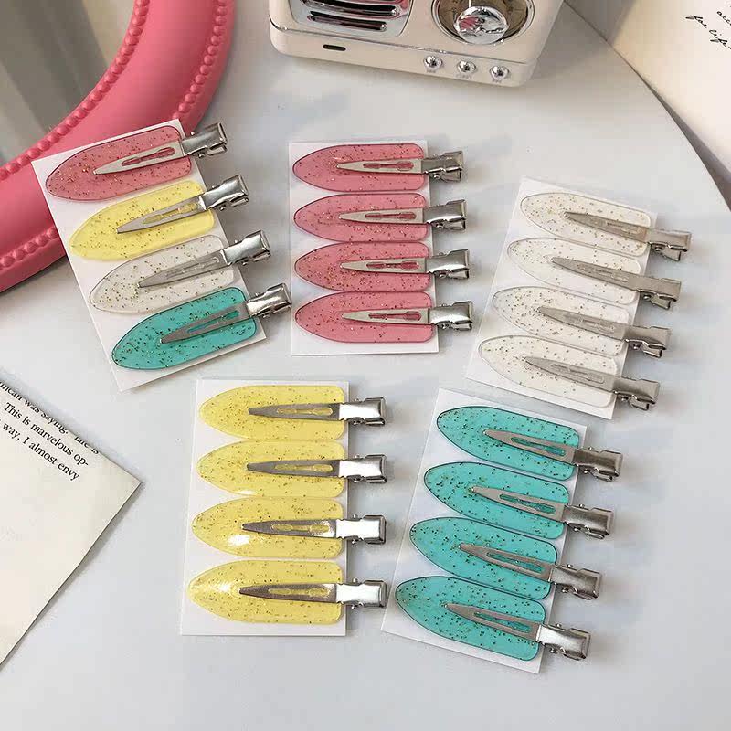 Online red clip children ins hyperfire no-scratches clip head decorated with a sea teenage girl side clip student card with sweet and beautiful temperament