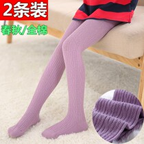 Childrens pantyhose spring and autumn girls tights wear Foreign style baby leggings socks medium thick cotton girls tights