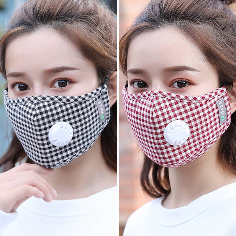 Washable mouth mask (two sets) mask female dust and haze cotton male students can wash mask