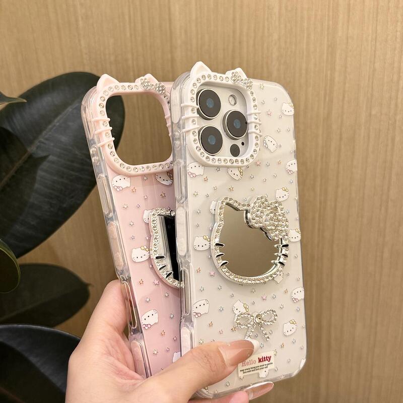 ins Super Stylish Diamond-Encrusted Kitty Cat Mirror Case Suitable for Iphone17/16Promax Apple 15 Phone Case 14Ip11 Acrylic 12 High-End 13 Women's Popular Plus Anti-Drop Promax Case ins Super Stylish Diamond-Encrusted Kitty Cat Mirror Case Suitable for Iphone17/16Promax Apple 15 Phone Case 14Ip11 Acrylic 12 High-End 13 Women's Popular Plus Anti-Drop Promax Case