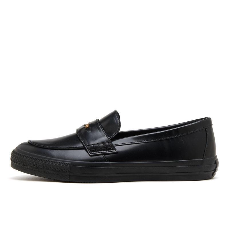 Converse Men's Loafers, Lightweight, Comfortable, Easy to Put on and Take Off, Non-Slip, Black Natural Leather