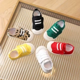 Детская тканевая летняя белая обувь для мальчиков для раннего возраста на липучке, мягкая подошва, осенняя