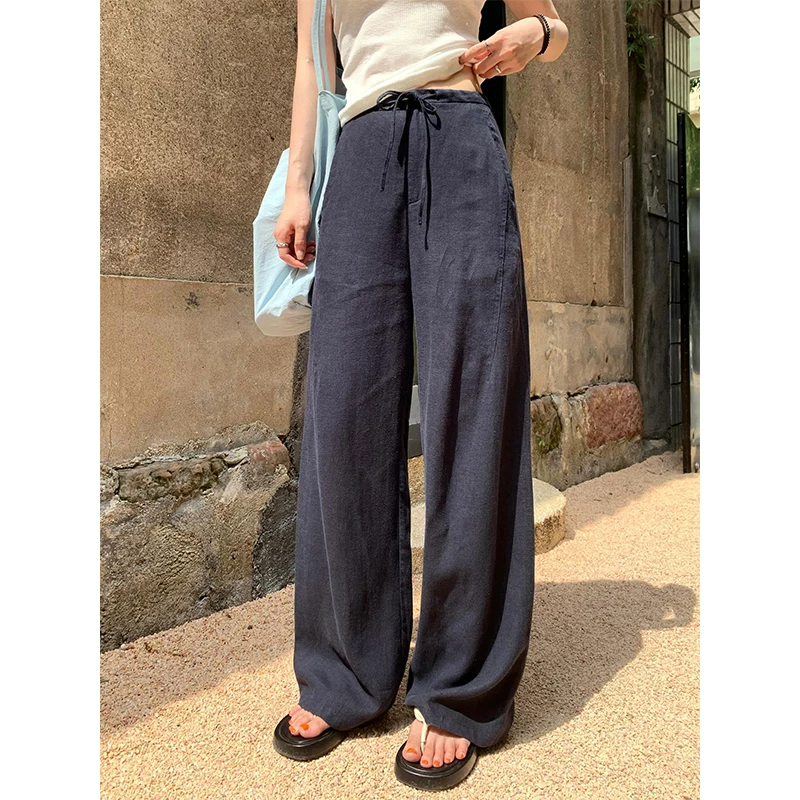 Summer thin trousers, loose straight fit