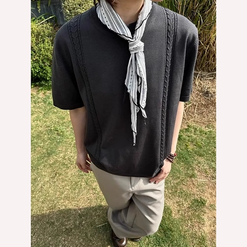 Laiser Tiansi Foot-Feelced футболка мужская летние старые деньги прохладные полуоткрытые с половиной рукава американские пятиточечные рукава