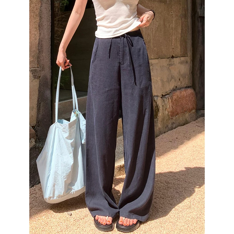 Summer thin trousers, loose straight fit