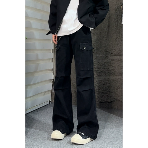 Парашютист, демисезонные штаны, в американском стиле, изысканный стиль, свободный прямой крой