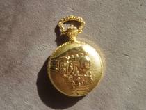 Early locomotive-shaped pocket watches old watches nostalgic old objects film and television props