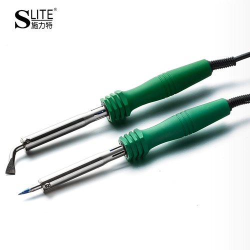 施力特 Мощный электрический паяльник 80-300 Вт, медный паяльник с угловой прямой головкой, 150 Вт, для сварки косой головкой