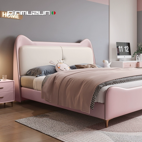 Кроватка для принцессы, современная розовая лента, 1.5м