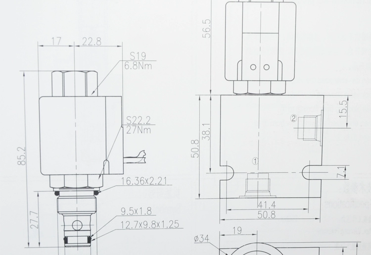 tay gạt thủy lực Hai vị trí hai vị trí thường mở DHF08-221 van đảo chiều điện từ hộp ren thủy lực SV08-21 LSV08-NOP van ngăn kéo thủy lực van phân phối thủy lực