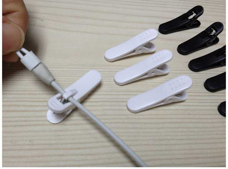 10 Túi MP3MP4 Điện Thoại Di Động Noodle Tai Nghe Phổ Phụ Kiện Clip Headphone Clip Tai Nghe Cố Định Clothespins